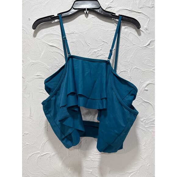 Tempt Me Swimsuit Top - Color: Teal  Size: XL - Picture 5 of 5